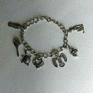 925 charm, link bracelet